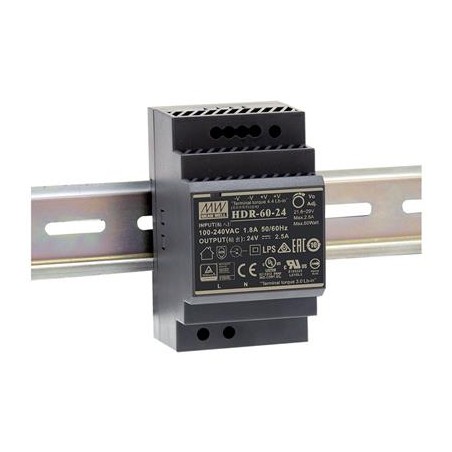 Alimentación 24V Rail Din 60 vatios