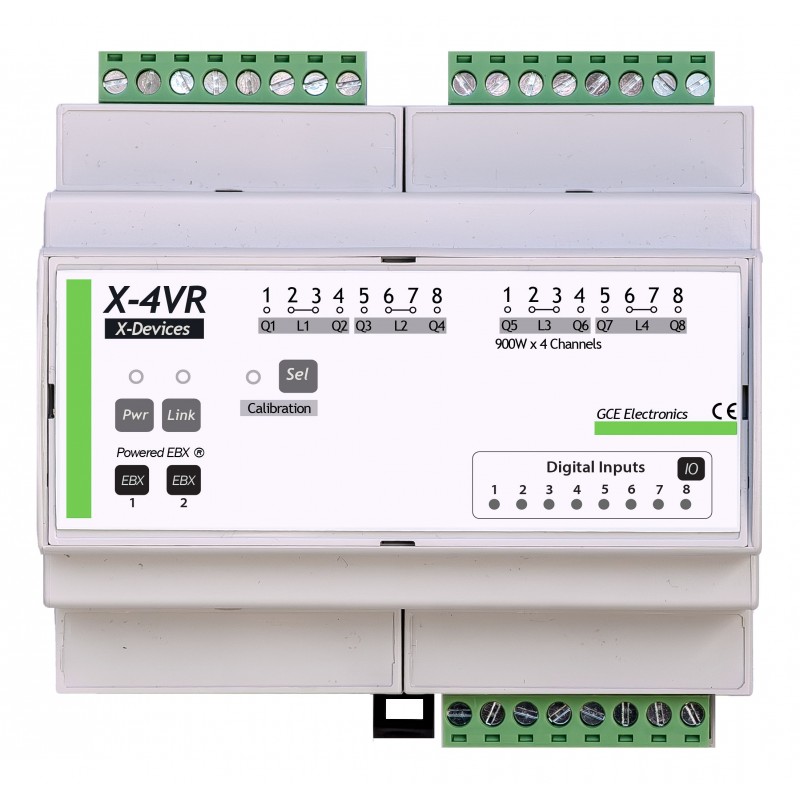 X-4VR V2 - Controls 4 roller shutters | GCE Electronics