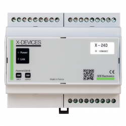 X-24D V2 - Extensión de carril DIN 24 entradas digitales | GCE Electronics