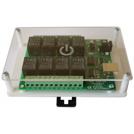 Tarjeta USB, 8 relés PC