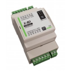 X-8D - Extensión de carril DIN con 8 entradas digitales aisladas | GCE Electronics
